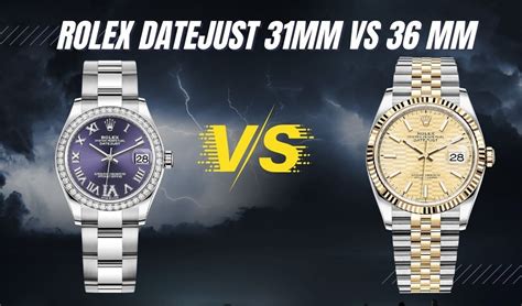 rolex vs datejust size